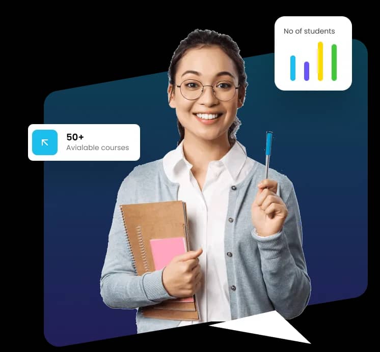 Aluna utilizando plataforma